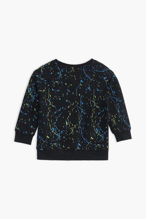 Boys Branded Graphic Sweatshirt - Black