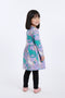 Girl Branded Graphic Frock - L/Purple