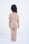 Girls Graphic Loungewear Suit GLS24#06 - Beige