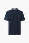 Men Branded Tipping Polo - D/Blue