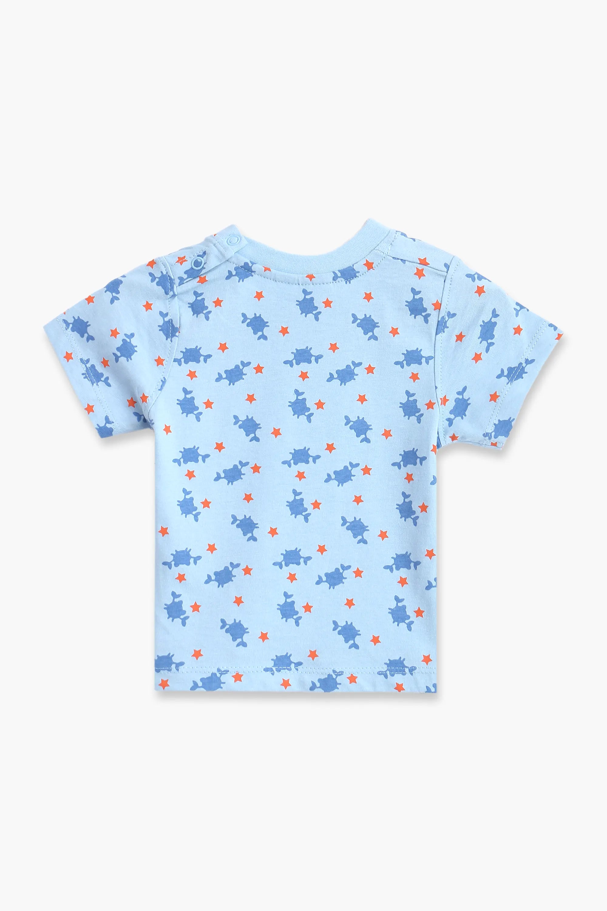 Boys Branded Graphic T-Shirt - Sky Blue