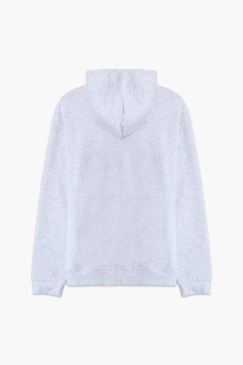 Men Branded Zipper Hoodie - Grey