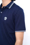Men Branded Tipping Polo - D/Blue