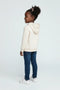 Girls Branded Pullover Hoodie - Cream