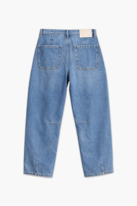 Women's Branded Wide Leg Jeans - Blue