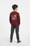 Boys Branded Graphic Sweatshirt - Maroon