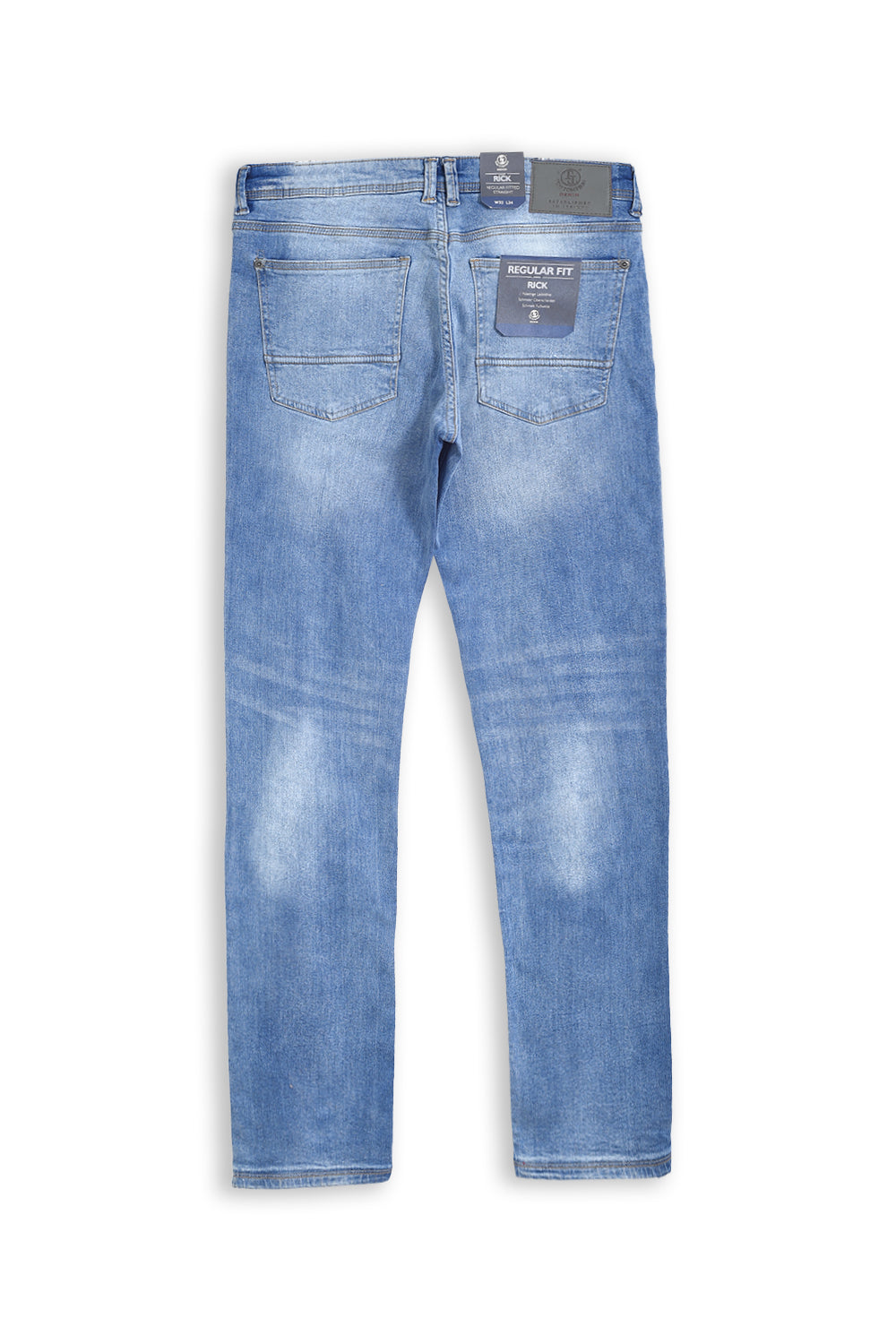 Men Branded Denim Jeans - Sky Blue