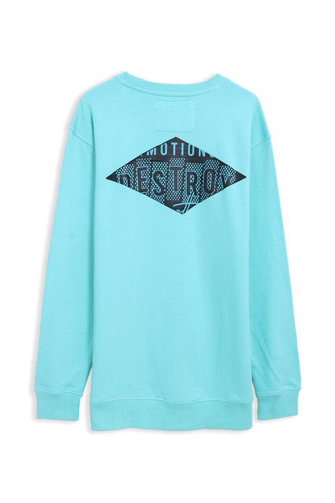 Men Branded Graphic Sweatshirt - Sea Green