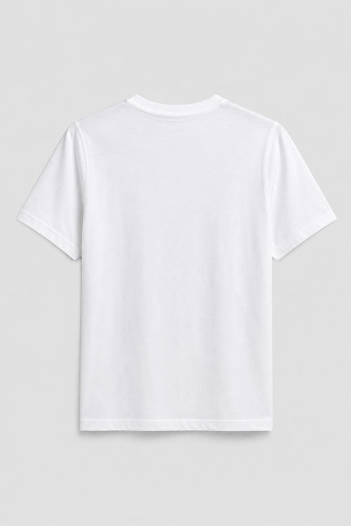 Men Branded Basic T-Shirt - White