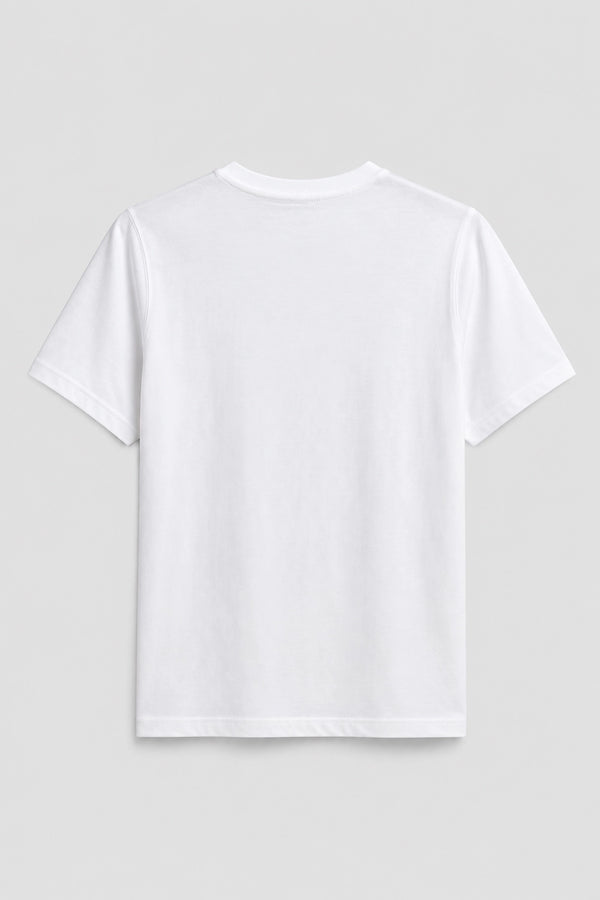 Men Branded Basic T-Shirt - White