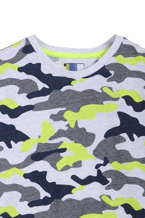 Boys Branded T-Shirt - Camouflage