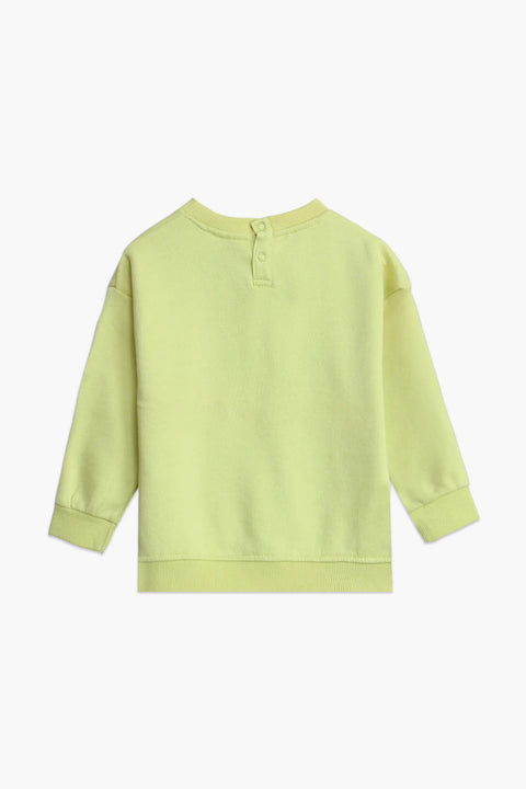 Boys Branded Graphic Sweatshirt - Neon Green