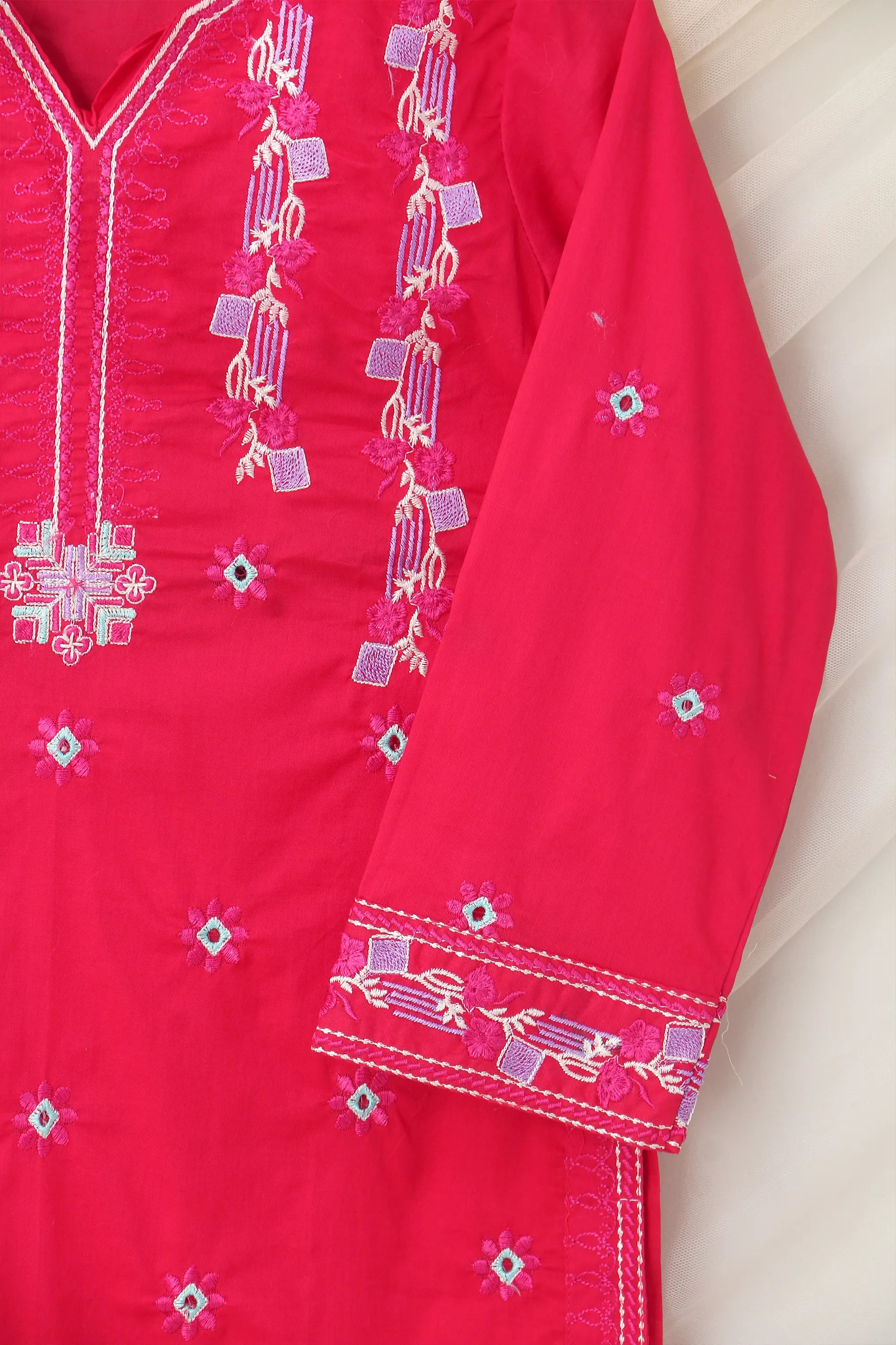 2 PIECE EMB LAWN SUIT