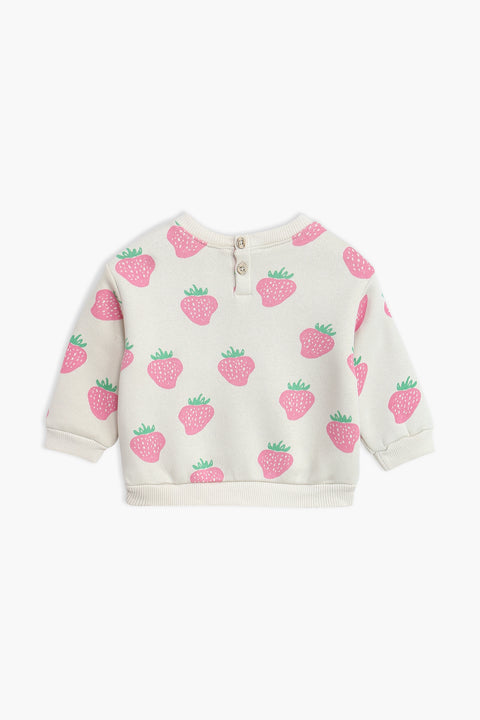 Girls Branded Graphic Sweatshirt - Cream