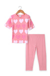 Girls Graphic Loungewear GLSUIT06- Peachwhip