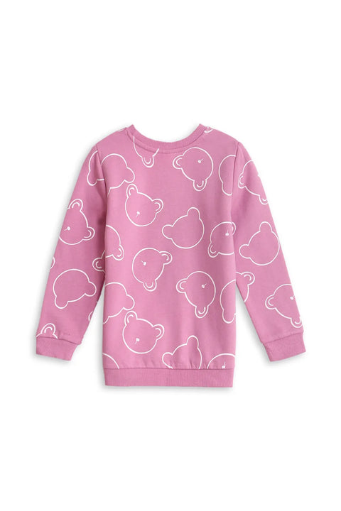 Girls Branded Graphic Sweatshirt - Pink