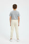 Boys Branded Fleece Trouser - Cream