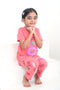 Girls Graphic Loungewear Suit GLSUIT10 - CoralPink