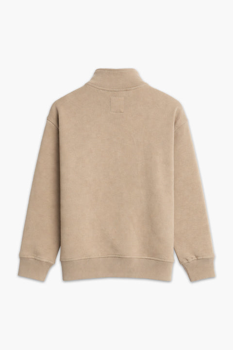 Boys Branded Graphic Mock Neck - Khaki