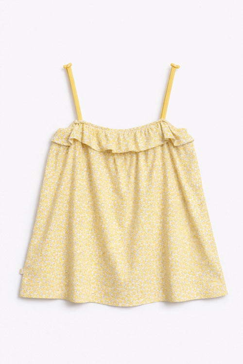 Girls Branded Graphic Short Tunic - Yellow