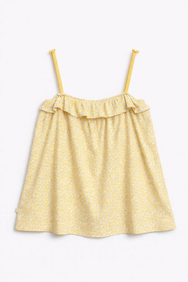 Girls Branded Graphic Short Tunic - Yellow