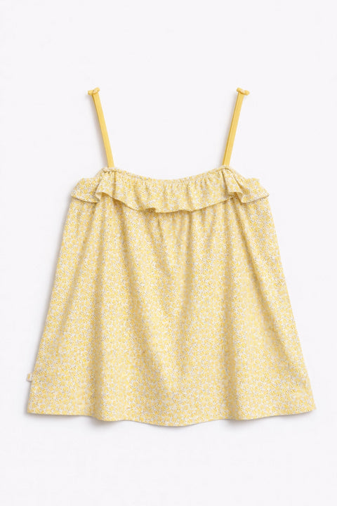 Girls Branded Graphic Short Tunic - Yellow