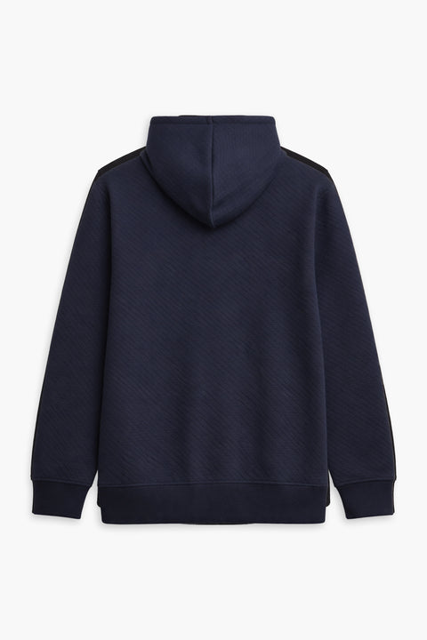 Men Branded Pullover Hoodie - Navy