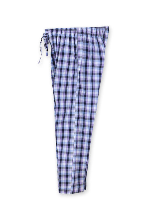 Men Checkered Nightwear Pajama SAMLP24-07 - Purple