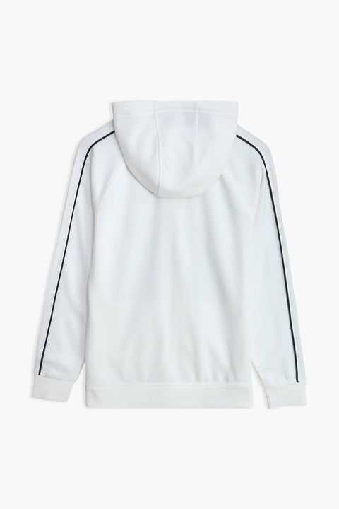 Women Branded Zipper Hoodie - White