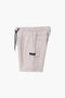 Men Branded Cotton Cargo Shorts - Cream