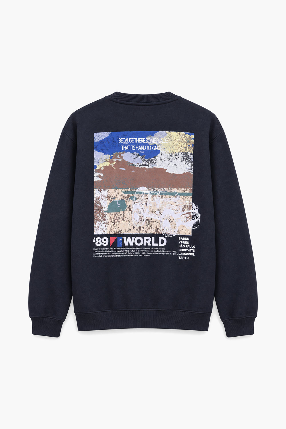 Men Branded Graphic Sweatshirt - D/Blue