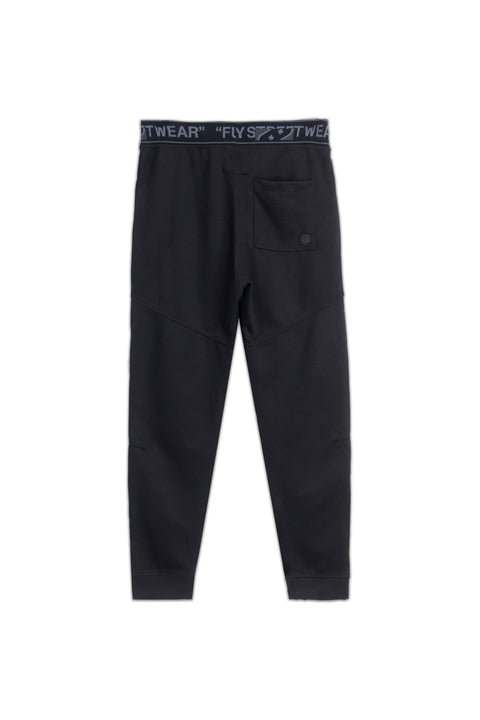 Men Branded Graphic Trouser - Black