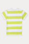 Boys Stripes T-Shirt (Brand: MAX) - Neon Green & White