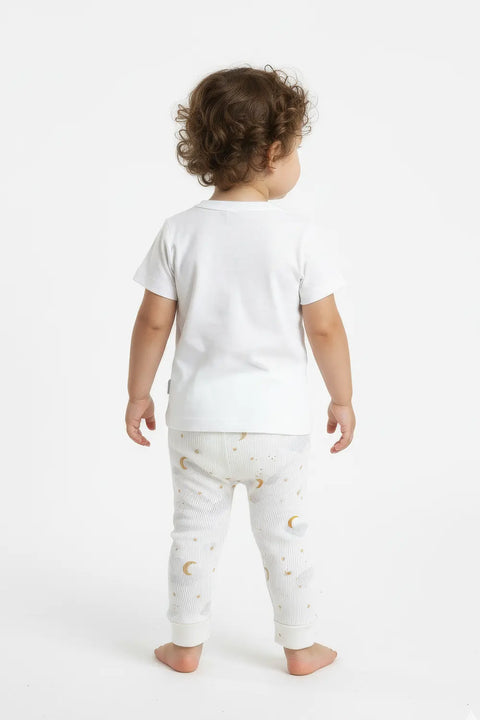 Girls Branded Trouser - White