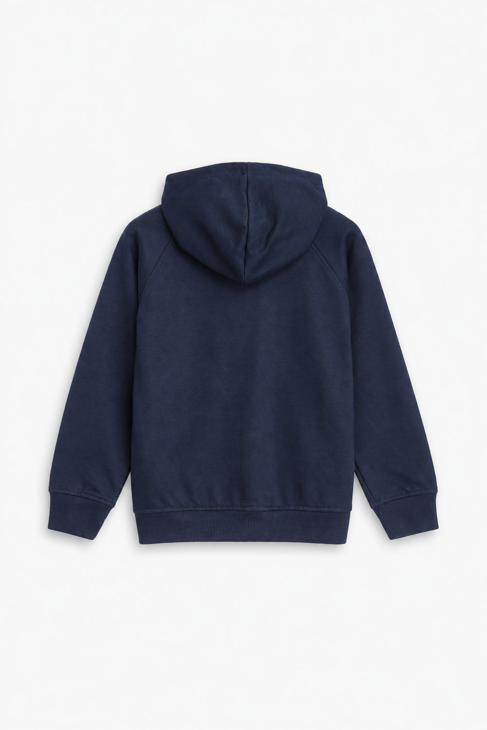 Boys Branded Zipper Hoodie - Navy