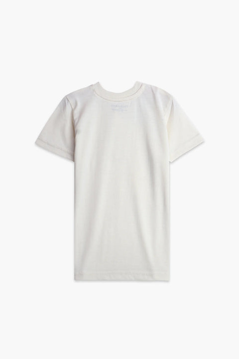 Boys Branded basic T-Shirt - Off White