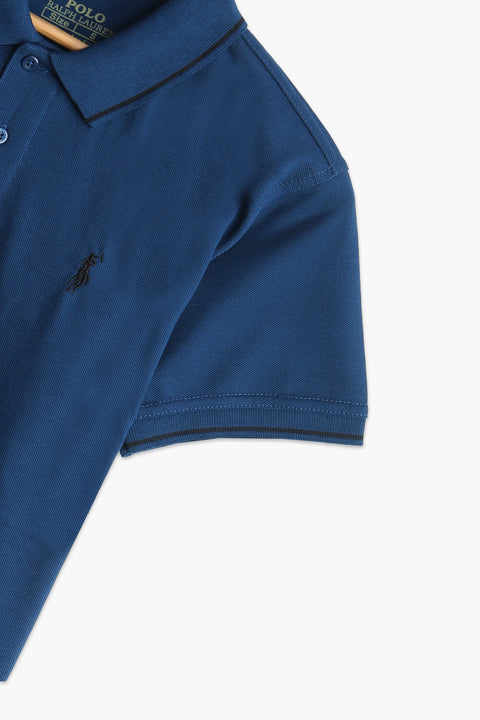 Men Pique Polo - BLUE