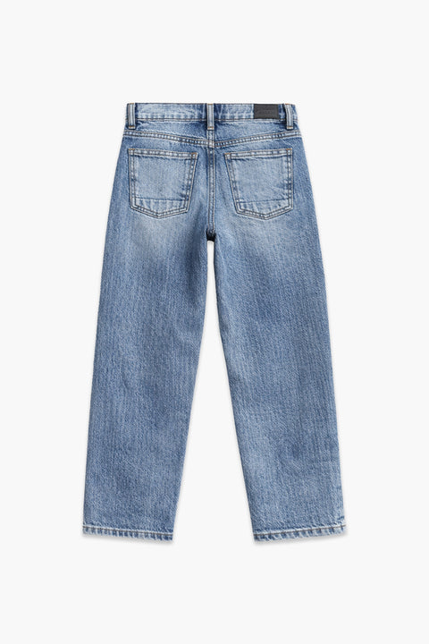 Girls Branded Straight Fit Denim Pant - M/Blue