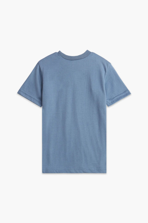 Boys Branded basic T-Shirt - Dusty Blue