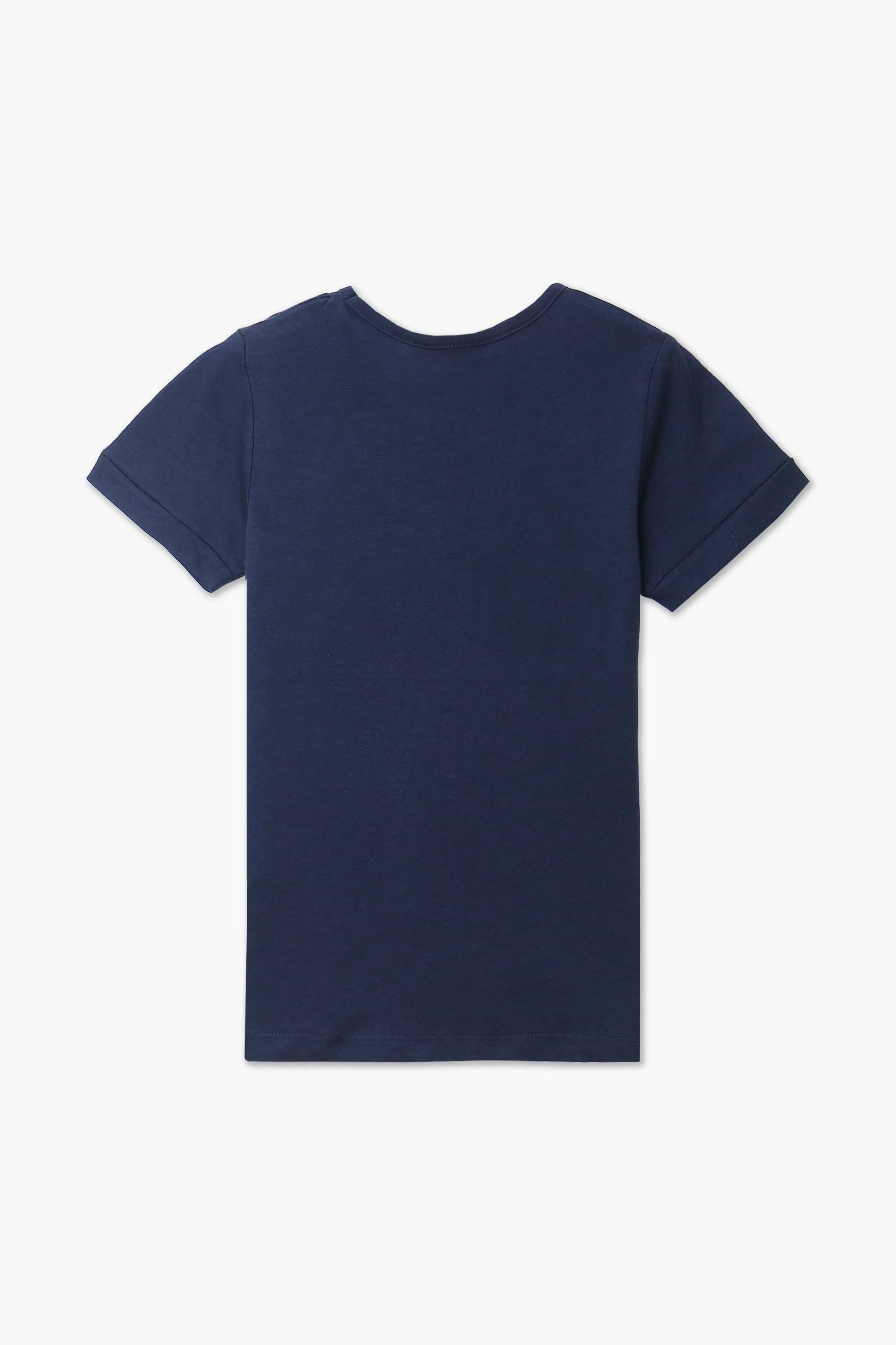 Girls Branded Graphic T-Shirt - Navy