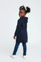 Girls Branded Pullover Hoodie - Navy