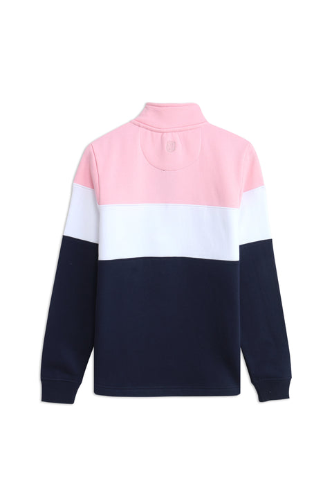 Women Branded Graphic Mock Neck - Pink