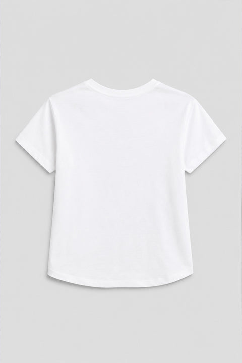 Girls Branded Graphic T-Shirt - white