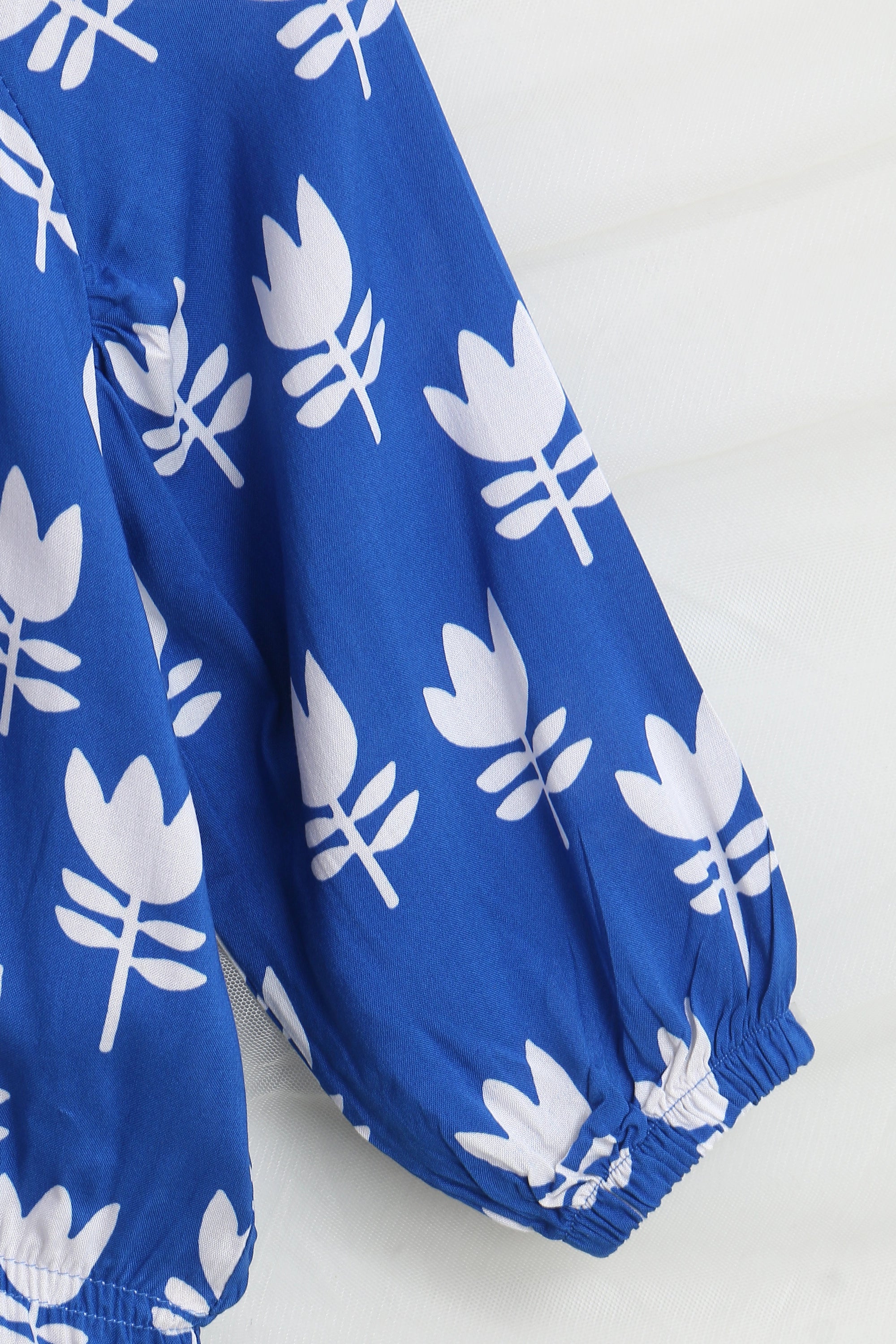 PRINTED VISCOSE LONG TOP