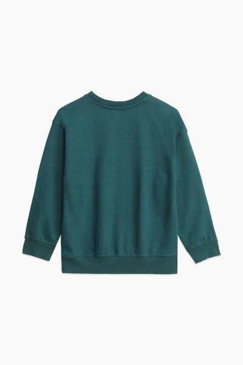 Boys Branded Graphic Sweatshirt - Green
