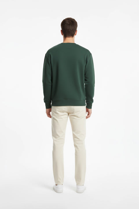 Men Branded Basic Sweatshirt - D/Green
