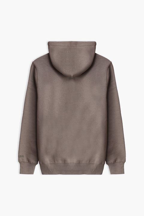 Men Branded Zipper Hoodie - Brown