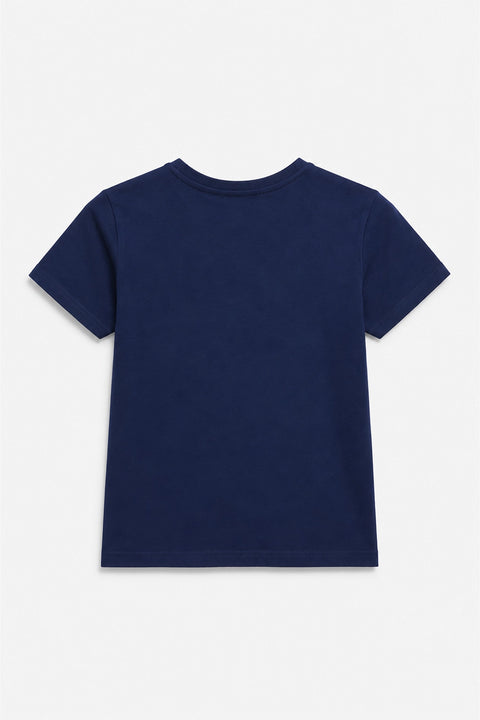 Boys Branded Graphic T-Shirt - Navy