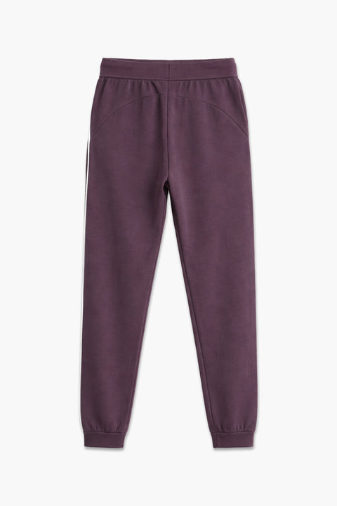 Men Branded Fleece Trouser - Burgundy