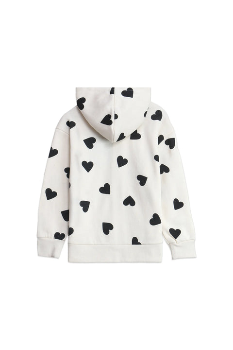 Girls Branded Hoodie Zipper - Cream